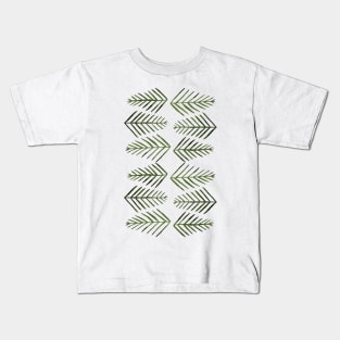 Watercolor pine trees - sap green Kids T-Shirt